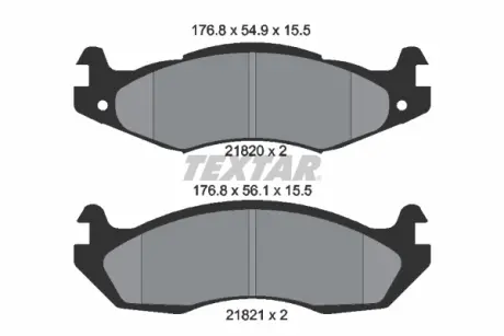 Гальмівні колодки TEXTAR 2182001
