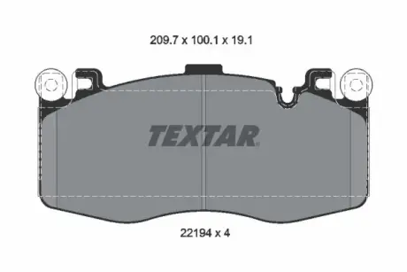 Тормозные колодки TEXTAR 2219401