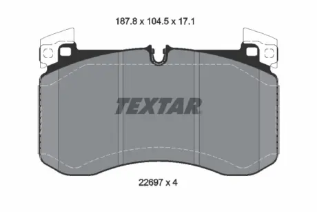 Тормозные колодки TEXTAR 2269701