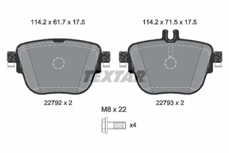 Тормозные колодки TEXTAR 2279201
