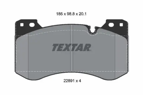 Колодки гальмівні (передні) BMW 3 (G20/G80/G28) 20- TEXTAR 2289101