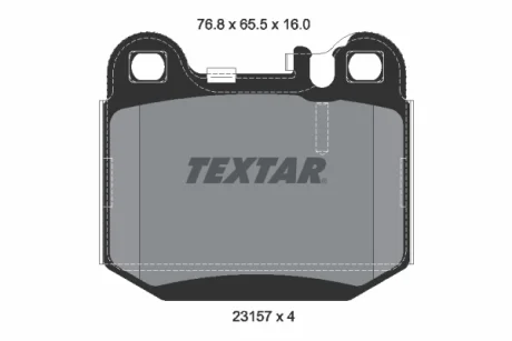 Комплект гальмівних колодок задн, MERCEDES M (W163) MASERATI GRANSPORT, QUATTROPORTE V 2.7D-5.4 02.98- Textar 2315702
