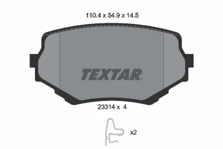Колодки гальмівні (передні) Suzuki Grand Vitara 2.0-2.7 HDI/TD 98-05 (Sumitomo) TEXTAR 2331401