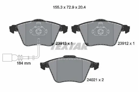 Тормозные колодки TEXTAR 2391301