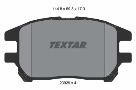 Тормозные колодки TEXTAR 2392901