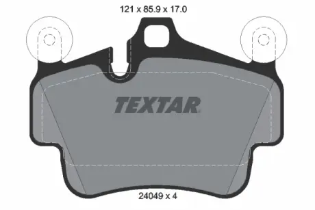 Колодки гальмівні (передні) Porsche 911/Boxster/Cayman 2.9-3.8 04-12 TEXTAR 2404901