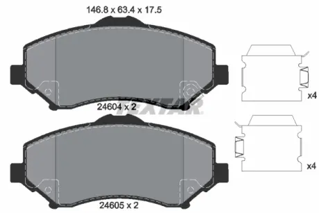 Гальмівні колодки TEXTAR 2460402
