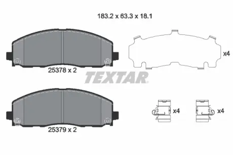 Гальмівні колодки TEXTAR 2537801