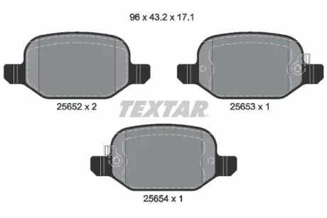 Тормозные колодки TEXTAR 2565201
