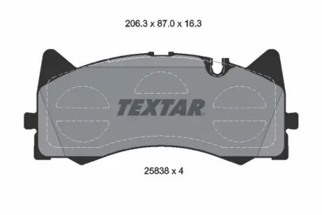 Гальмівні колодки TEXTAR 2583801