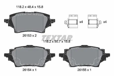 Тормозные колодки TEXTAR 2615301
