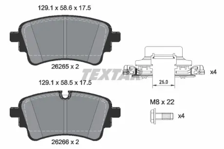 Тормозные колодки TEXTAR 2626501