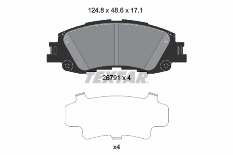 Гальмівні колодки передн, TOYOTA YARIS 1.5/1.5H 02.20- Textar 2679101