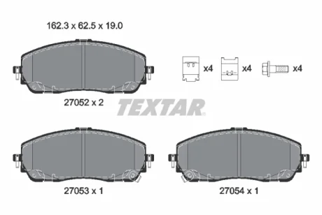 Гальмівні колодки (передн) Toyota CH-R 23- Textar 2705201