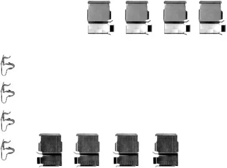 Монтажний набір гальмівних колодок задн HYUNDAI XG LEXUS GX, LX TOYOTA 4 RUNNER IV, 4 RUNNER V, FJ CRUISER, FORTUNER, LAND CRUISER, LAND CRUISER 200, LAND CRUISER 80 2.4D-5.7 01.90- Textar 82050200
