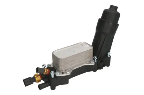 Масляний радіатор (з корпусом фільтра) CHRYSLER 300C, TOWN & COUNTRY, VOYAGER V DODGE CHARGER, JOURNEY JEEP CHEROKEE, GRAND CHEROKEE IV, WRANGLER III 3.0D-6.4 09.10- THERMOTEC D4Y003TT