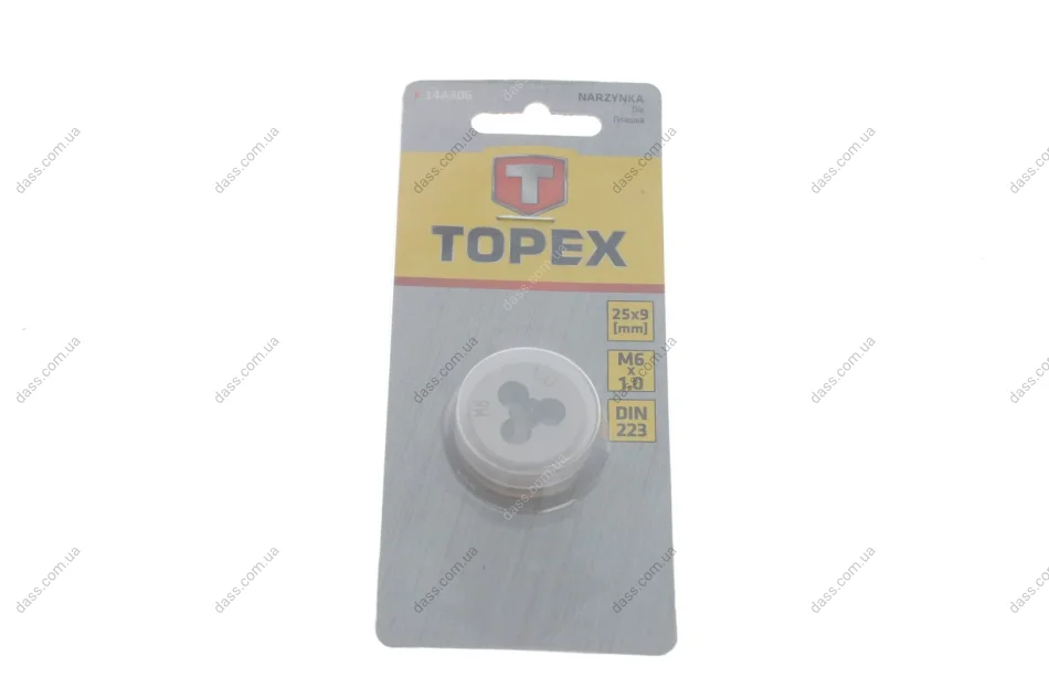 Інструмент для нарізки різьби (плашка) M6x1 Topex 14A306 (фото 1)