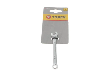 Ключ ріжково-накидний 7 мм L-100 мм Topex 35D381