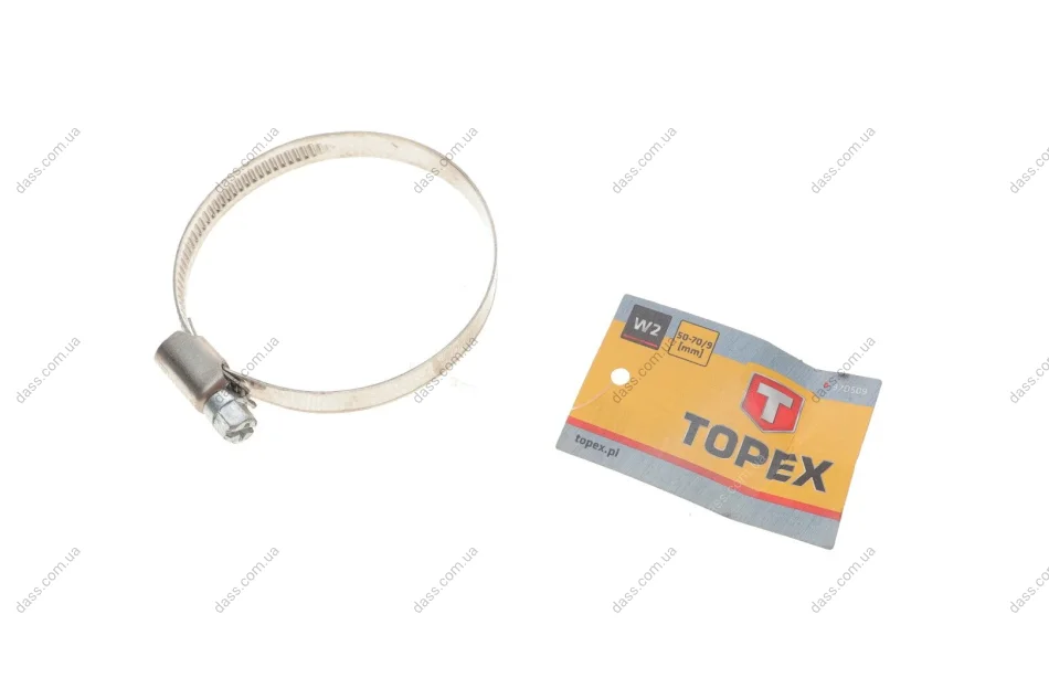 Хомут черв'ячний Ø50-70x9 мм Topex 37D509 (фото 1)