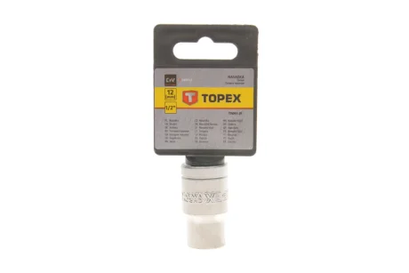 Головка торцева 1/2" 12 мм Topex 38D712