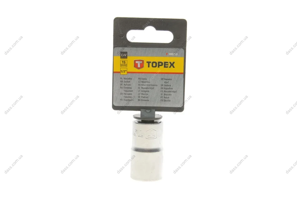 Головка торцева 1/2" 15 мм Topex 38D715 (фото 1)