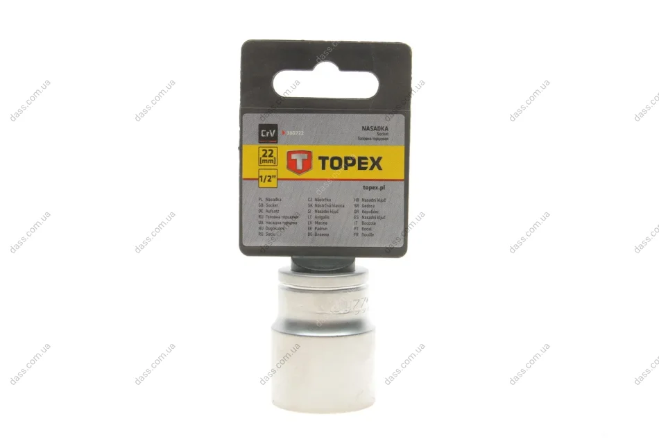 Головка торцева 1/2" 22 мм Topex 38D722 (фото 1)