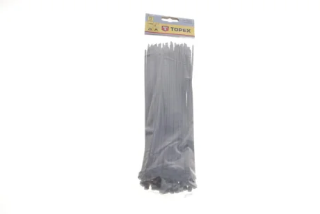 Набір стяжок пластикових 3,6x300 мм 100 од. (чорна) Topex 44E973