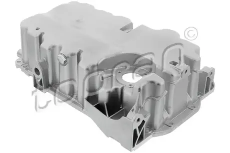 Масляний піддон (з отвором для датчика, алюміній) AUDI A3 SEAT ALTEA, ALTEA XL, LEON, TOLEDO III SKODA OCTAVIA II VW EOS, GOLF PLUS V, GOLF V, JETTA III, PASSAT B6, TOURAN 2.0 05.03-11.10 TOPRAN / HANS PRIES 118 117