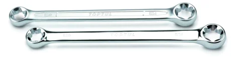 Двосторонній кільцевий ключ E-TORX, E20xE24, тип: пряме, довжина: 224 мм, 1 шт Toptul AAEE2024