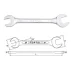 (EN) Double open end wrench 1 шт, HEX: 4x5, кут: 15° Toptul AAEJ0405 (фото 3)