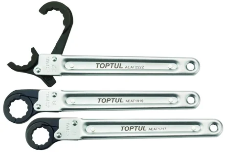 (EN) Open-end ring wrench 12-кутна 13 мм пряме, довжина: 156 мм, 1 шт, для гальмівіних трубок Toptul AEAT1313