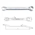 (EN) Double-ended flare nut wrench HEX, 12x14, тип: пряме, 15°, довжина: 170 мм, 1 шт, для гальмівіних трубок / для гідравлічних шлангів / для паливних ліній / (EN) for flare nut Toptul AEEA1214 (фото 2)