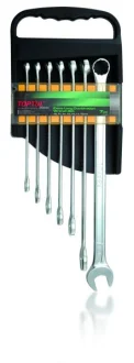 (EN) Double-ended ring wrench комплектація 7 шт, 12-кутна / HEX: 10, 11, 12, 13, 14, 17, 19 мм, кут: 15°, у пластиковому тримачі Toptul GAAM0706