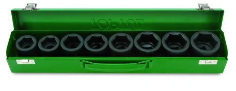 Набір насадок 3/4" (однотипні), 8 шт, профіль: 6-кутна, розмір насадок 6/12-кутних (мм): 26 27 29 30 32 36 38 мм, для відкручування / для затягування Toptul GDAD0801