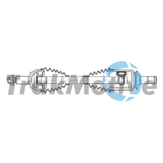 TRAKMOTIVE LAND ROVER Напіввісь передня ліва RANGE ROVER SPORT II (L494) 2.0 P400e PHEV 4x4 17-22 Trakmotive 30-2394