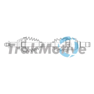 TRAKMOTIVE SKODA Напіввісь передня права FABIA IV (PJ3) 1.0 MPI 21-, VW POLO VI (AW1, BZ1, AE1) 1.0 17-21 Trakmotive 30-2672