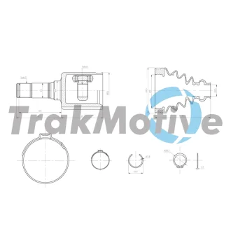 AUDI К-кт ШРКШ передн. прав. Q3 (8UB, 8UG) 2.0 TDI 14-18, VW PASSAT B8 2.0 TDI 14-24 Trakmotive 45-0321