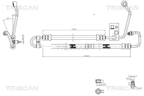 BMW Гідравлічний шланг ГУР 5 (E39) 95 TRISCAN 8516 11004 (фото 1)