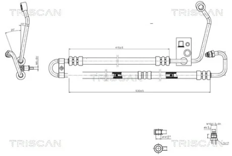 BMW Гідравлічний шланг ГУР 5 (E39) 95 TRISCAN 8516 11004