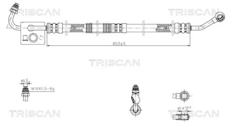 BMW Гідравлічний шланг ГУР 5 (E39) 98- TRISCAN 8516 11020