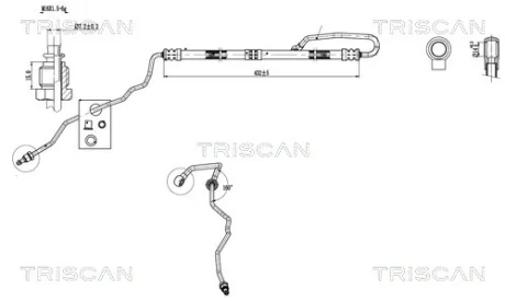 VW Гідравлічний шланг ГУР SKODA, SEAT TRISCAN 8516 29024