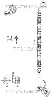 VW Шланг гідропідсилювача ГУР PASSAT B5 98-, SKODA TRISCAN 8516 29033 (фото 1)