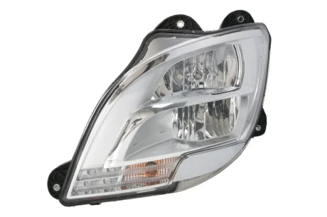 Фара лів (H1/LED/PY21W, ручн, без мотора, включає денні ходові вогні, колір відбивача: хром, колір повороту: прозор) DAF CF, XF 106 10.12- TRUCKLIGHT HLDA006L