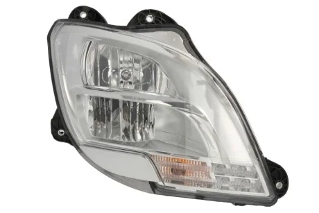 Фара прав (H1/LED/PY21W, ручн, без мотора, включає денні ходові вогні, колір відбивача: хром, колір повороту: прозор) DAF CF, XF 106 10.12- TRUCKLIGHT HLDA006R