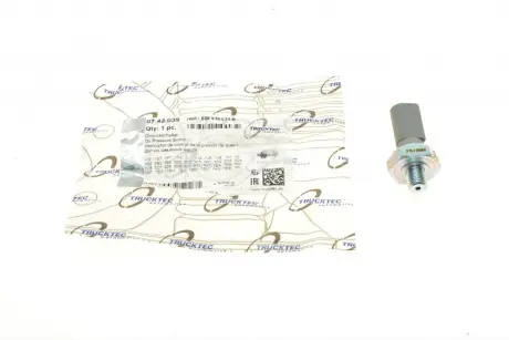Датчик тиску оливи VW Caddy 1.9TDI/T5 2.0-2.5TDi 95- (0.75-1.05 bar) (сірий) TRUCKTEC 07.42.039