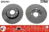 Диск гальмівний передн Лів/Прав FORD COUGAR, MONDEO I, MONDEO II, SCORPIO II FORD USA CONTOUR 1.8-2.9 04.93-12.01 TRW DF2751 (фото 1)