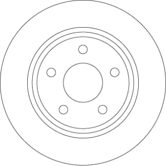 Диск гальмівний задн Лів/Прав FORD FOCUS IV 1.0-2.0D 01.18- TRW DF6556
