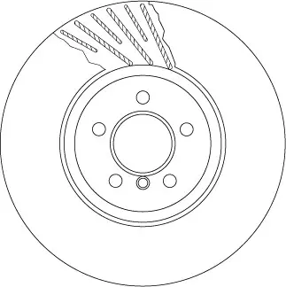Двочастинний гальмівний диск передн Прав BMW 5 (F10), 5 (F11), 5 GRAN TURISMO (F07), 6 (F12), 6 (F13), 6 GRAN COUPE (F06), 7 (F01, F02, F03, F04) 3.0-4.4H 09.08-10.18 TRW DF6614S