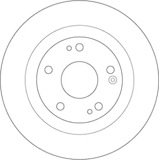 Диск гальмівний задн Лів/Прав HONDA CIVIC X 1.0/1.5/1.6D 08.16-12.22 TRW DF6705