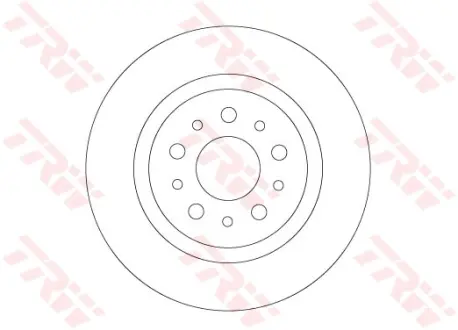 Диск гальмівний задн Лів/Прав FIAT 500L, TIPO 1.0-1.6D 09.13- TRW DF6714
